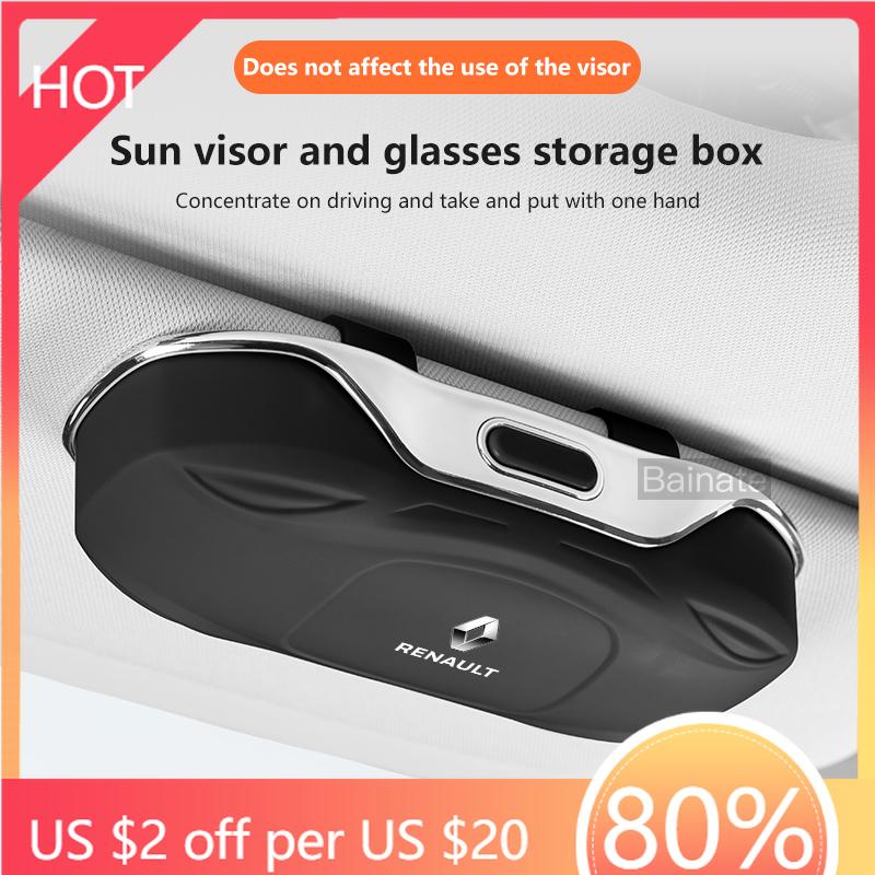 Для Renault 2026 Новые колпаки для колес для Renault RS Captur Kadjar Scenic Koleos Duster Megane Logan Автомобильный козырек Солнцезащитные очки Футляр для очков G