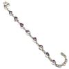 Natural Pink Amethyst Gemstone 925 Solid Sterling Silver Gift Bracelet 7-8" U1N46