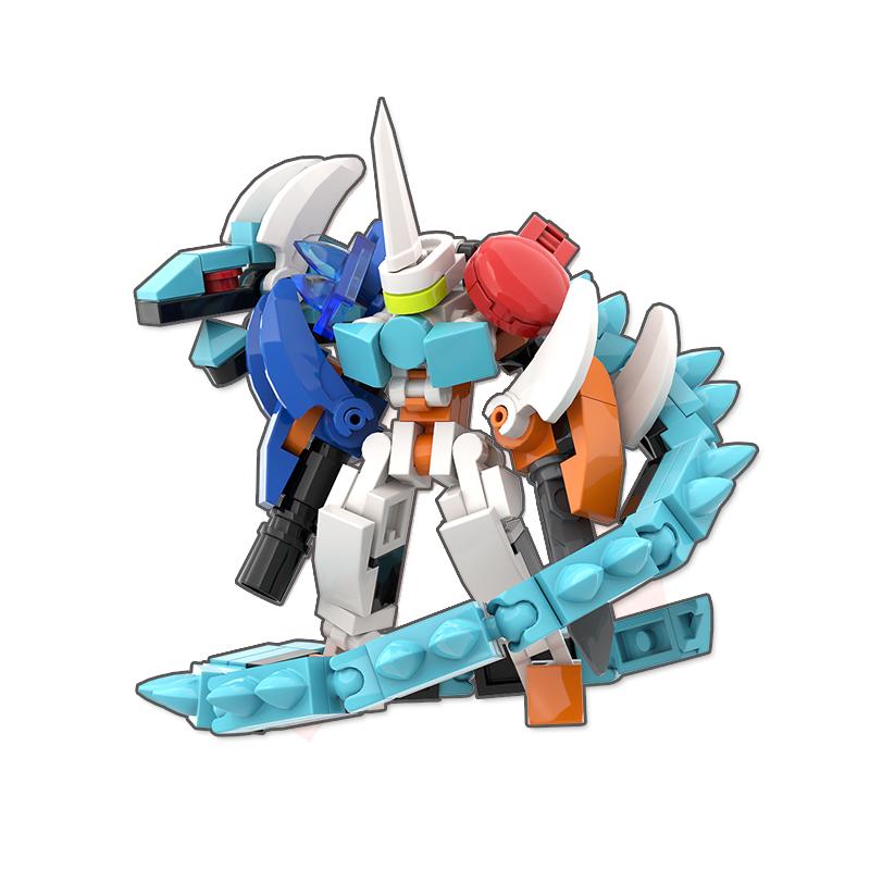 Экзоскелет меха строительные блоки мелкие частицы миниатюрный боевой робот сборная модель мальчики и девочки подарок детская игрушка