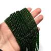 10String Natural Stone Green Spinel Beads for DIY Women Men Necklace Bracelet Anklet Accessories, Jewelry Making, St. Patrick's Day Crafts 38cm