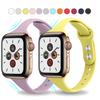 Мягкий тонкий силиконовый спортивный ремешок для Apple Watch 5 4 3 2 1 38 мм 42 мм, резиновый ремешок для часов для Iwatch series 5 4 40 мм 44 мм