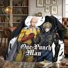 One-Punch Man Warm Comfortable Printed Flannel Blanket, For Bedrooms, Sofas, Beds, Chairs, Picnics, Travel -HE40