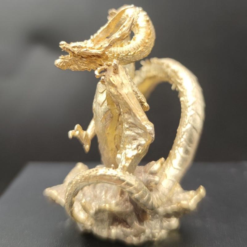 8 см латунь китайский дракон орнамент животное металлическая фигурка домашний декор настольные ремесла скульптура украшения