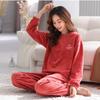 Теплая пижама для зимы, утепленная теплая фланелевая пижама для студентов с длинным рукавом, женская домашняя одежда с рисунком, комплект пижам для женщин, предложение