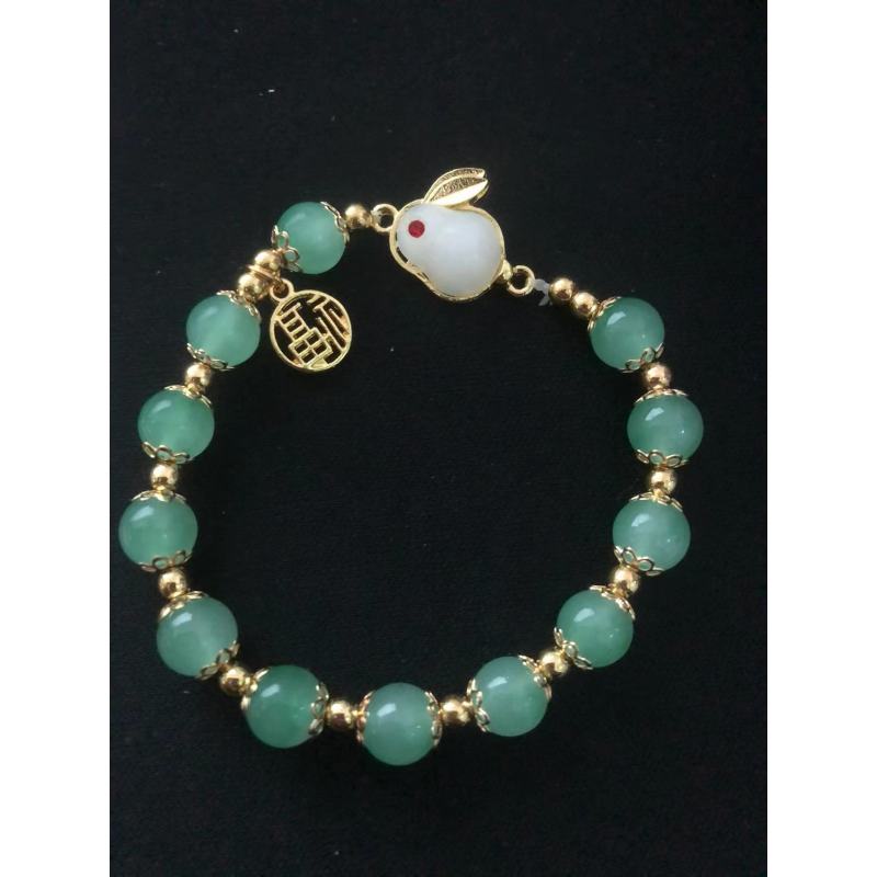 Женский браслет Hetian из нефрита с кроликом, будуарный медовый браслет в древнем стиле с подарочной коробкой