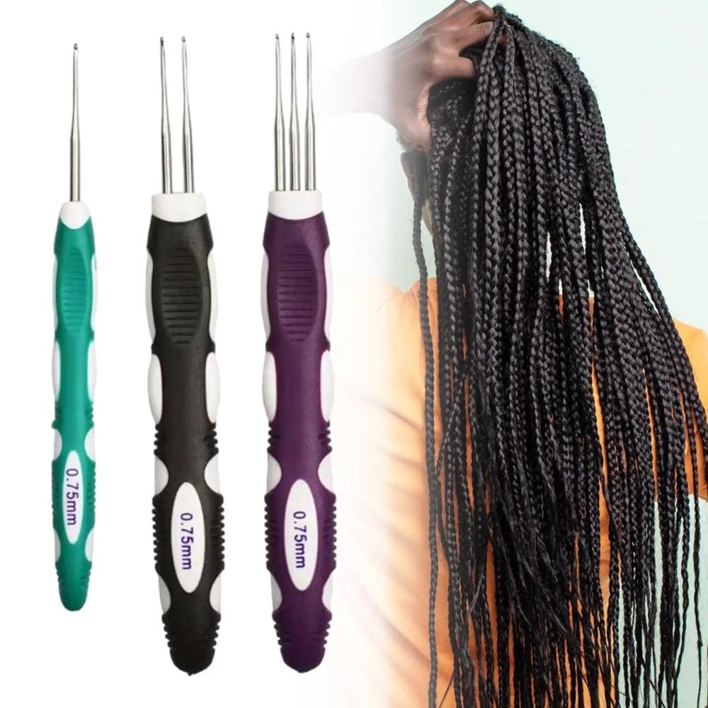 6Pcs/Set Durable Hook Needle Hair Extension Wig Making Kit Crochet Hook Tools Micro Hook  Beginners