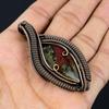 Dragon Blood Jasper Gemstone Чистая медная проволока Обернутая дизайнерская подвеска ручной работы Ювелирные изделия для нее