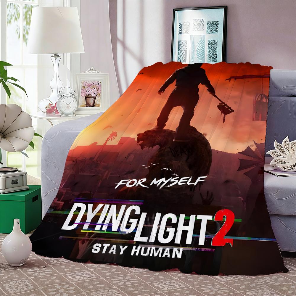 Dying Light Throw Lightweight 240g Flannel Blanket Soft Skin-friendly for Summer Cooling
