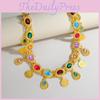 Arabic Jewelry Gold Alloy Acrylic Gem Waist Belt With Hollow Pattern For Ladies Summer Wear