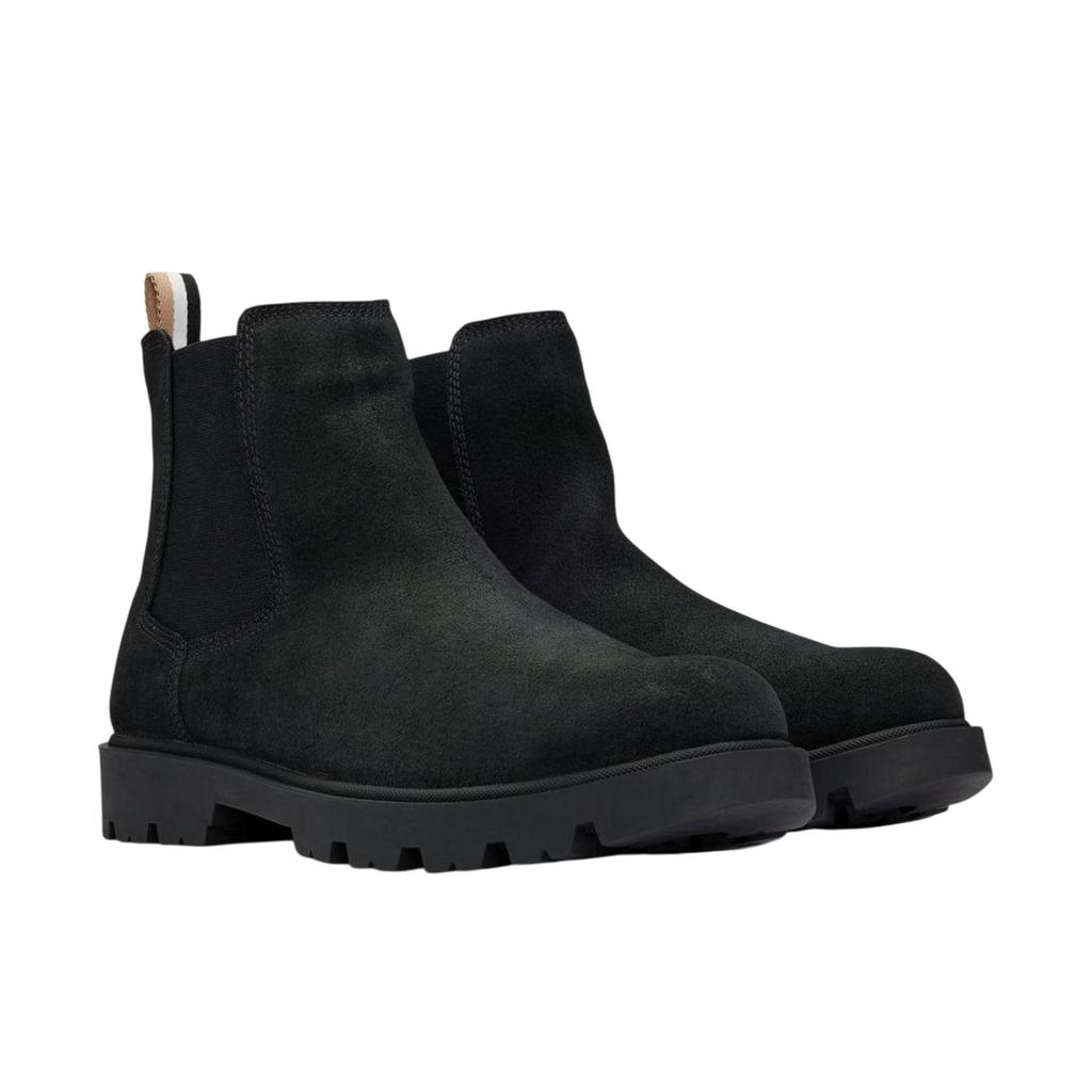 Boss Mens Signature Stripe Suede Taped Chelsea Boots