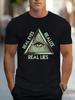 Повседневная мужская футболка с треугольным узором "НАСТОЯЩИЕ ГЛАЗА ВИДЯТ НАСТОЯЩУЮ ЛОЖЬ", футболка с круглым вырезом и коротким рукавом, топы с принтом глаз и букв