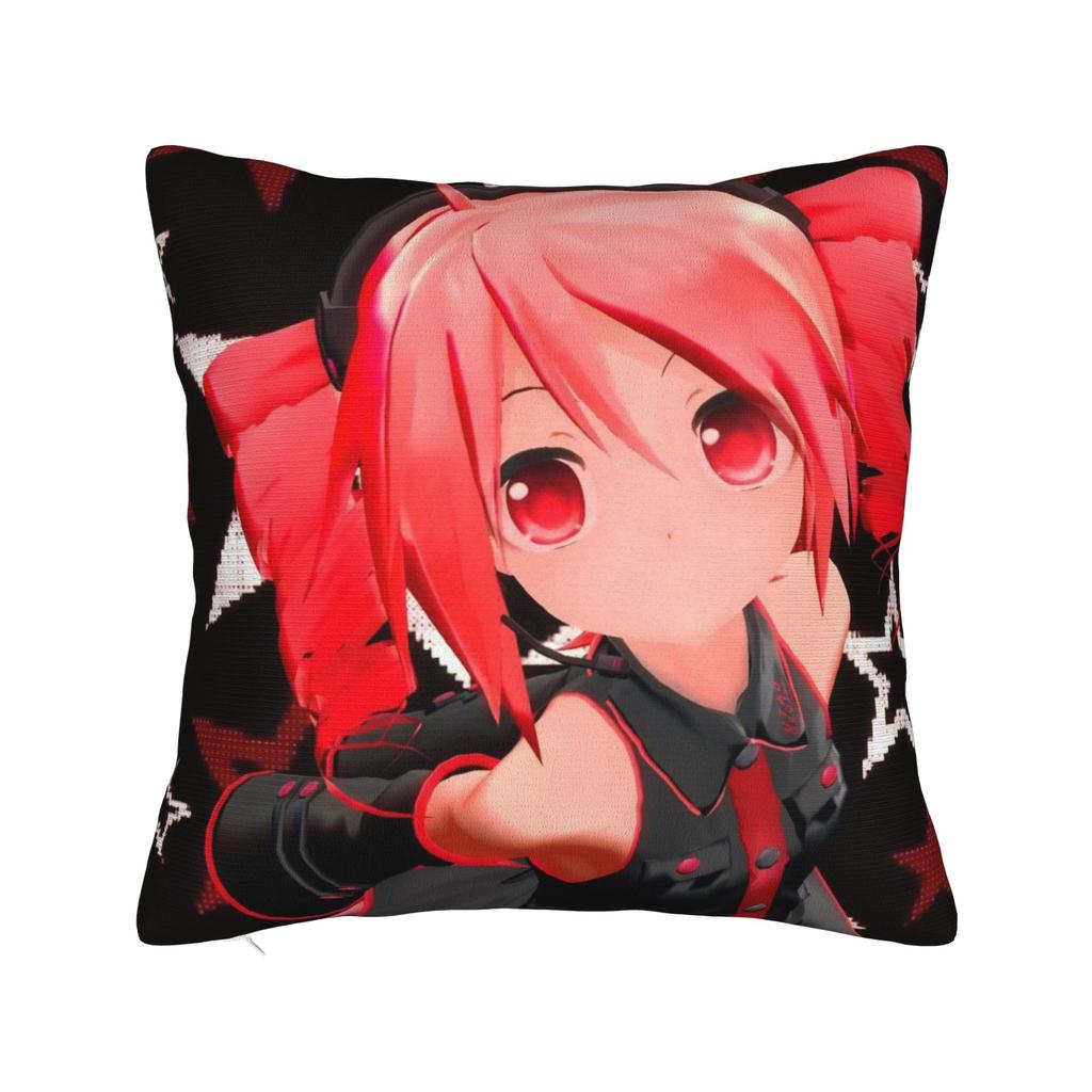 Наволочка квадратная Касане Тэто Аниме Vtuber Чехол для подушки Креативная декоративная наволочка на молнии для дома 40x40 см