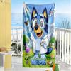 Bluey's Playful Pals Customize Text Beach Towel High Absorbency & Quick-Dry Portable for SwimmingBeachCamping Travel Beach AccessoriesGym