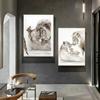 Лев Семья Плакат Печать Отец Мать Дети Настенное Искусство Муж и Жена Любящий Дом Холст Картины Настенные Художественные Украшения Картины