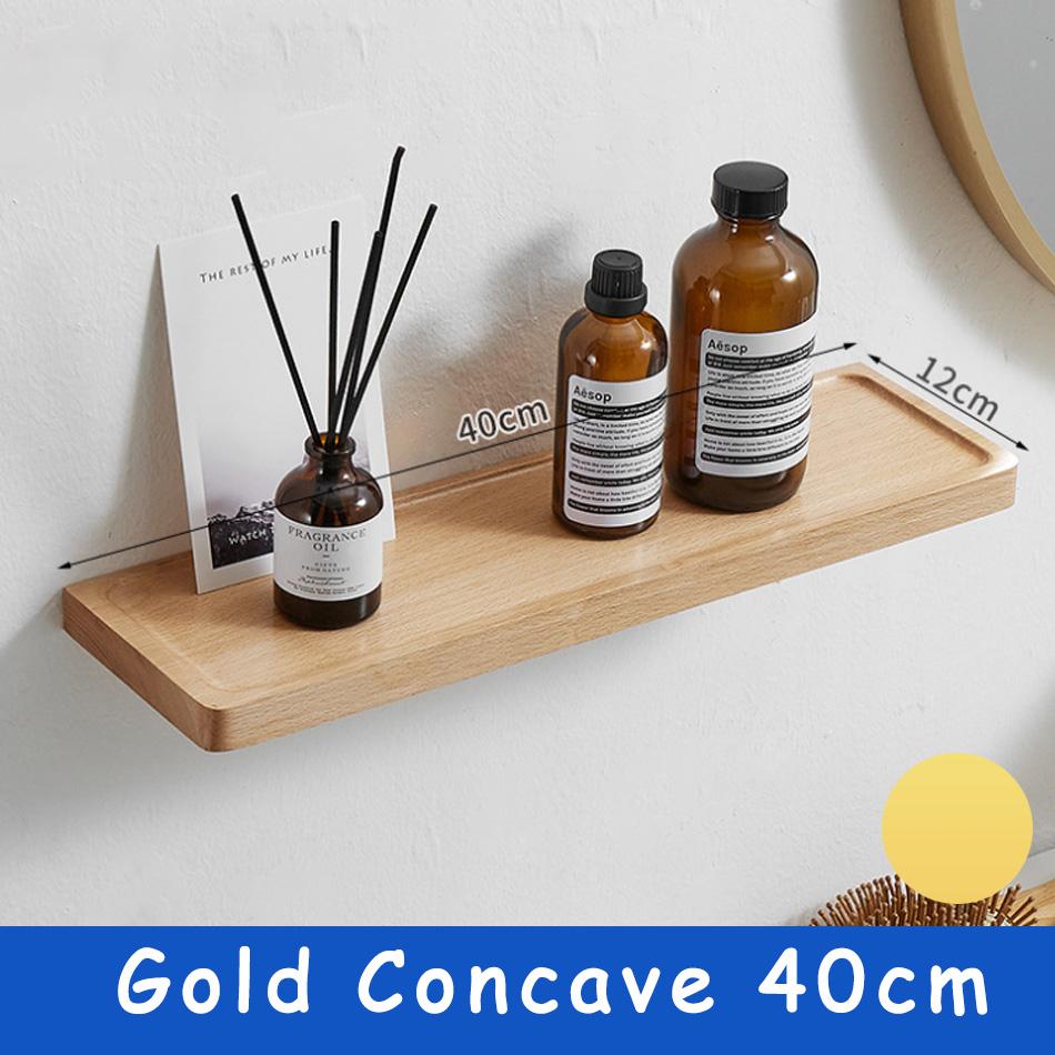 Деревянная полка для ванной комнаты, золотая настенная прямоугольная кухонная алюминиевая полка для ванной комнаты, держатель для душа, шампуня, мыла, черная, белая