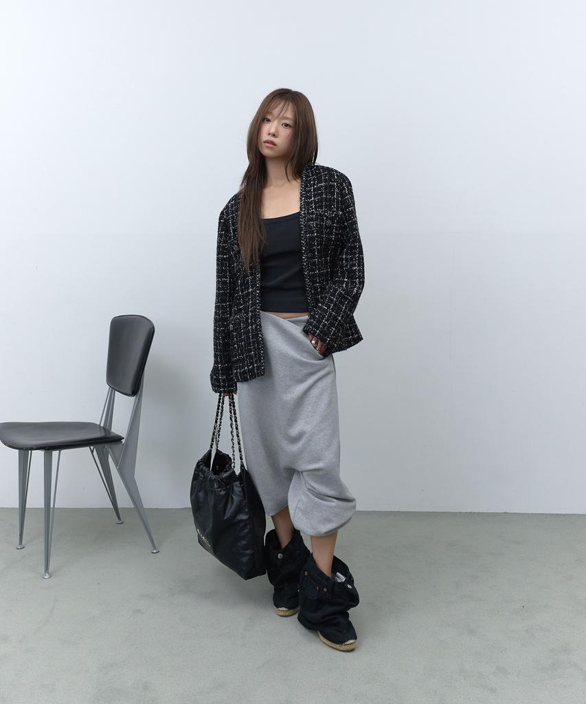 RAFFINE ATELIER Maison Tweed Jacket Black