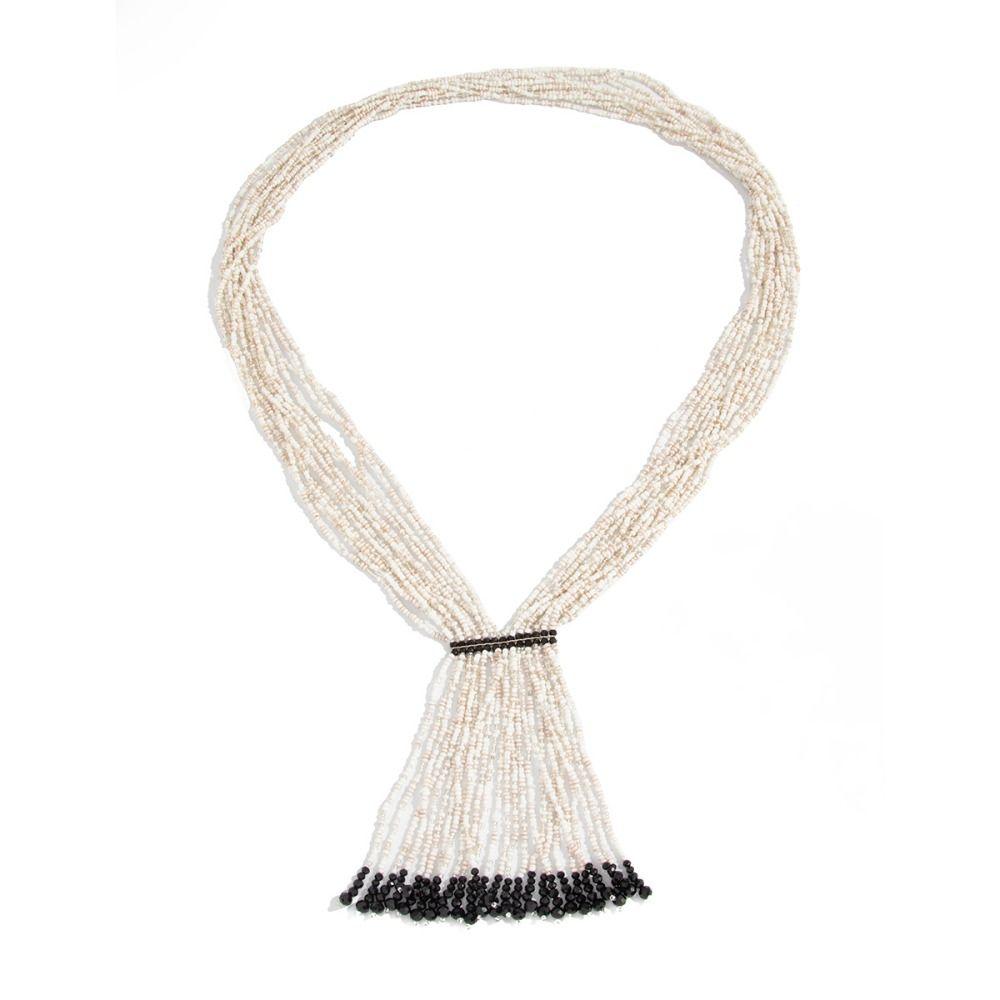 Metal Chain Multi-Layer Beads Necklace Gold Tassel Collarbone Chain Multi Layer Choker  Women