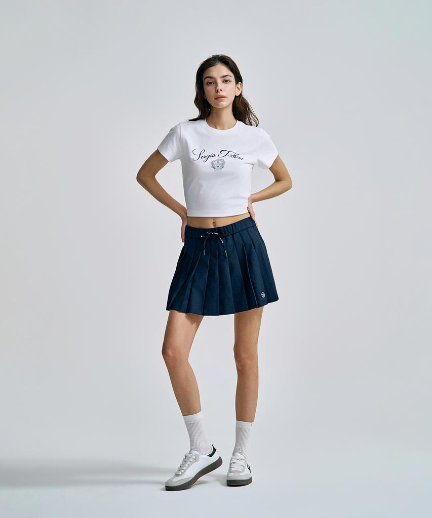 Женская классическая юбка SERGIO TACCHINI с завязками (военно-морской флот)
