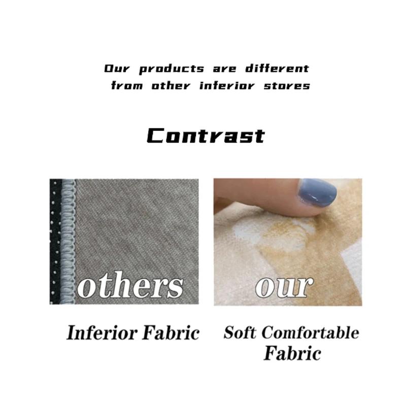 Современный белый минимализм Большой ковер для гостиной Легкая роскошь Бежевая декорация Ковер для спальни Мягкий коврик для лаунжа Моющийся коврик для пола