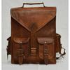 Vintage Genuine Goat Leather Rucksack Backpack Luggage Hiking Camping Travel Bag