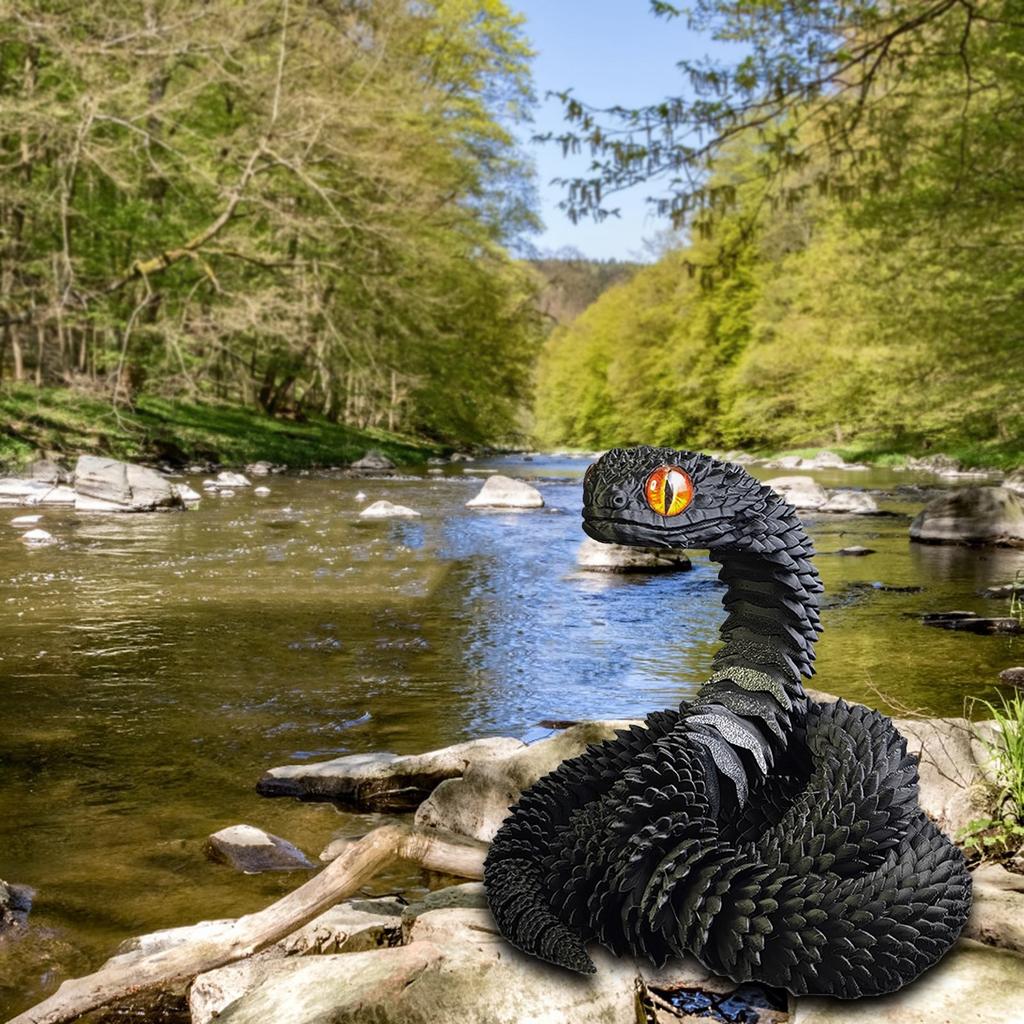 3D-печатные светящиеся радужные трансграничные поделки украшения подарок креативные ручные 3D-печатные украшения для автомобиля в виде змеи