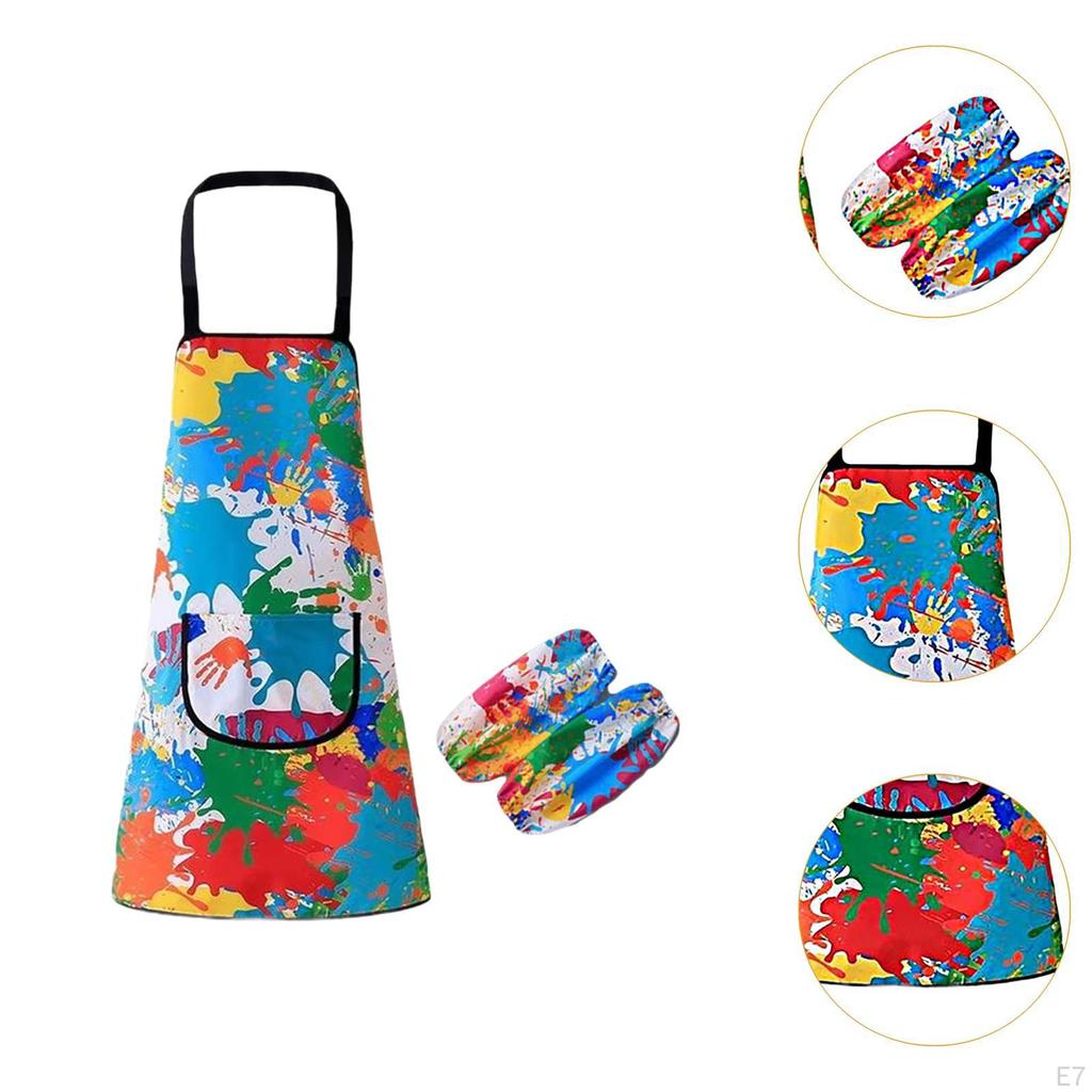 Художественный фартук для детей с 2 рукавами для рисования, кулинарии, садоводства