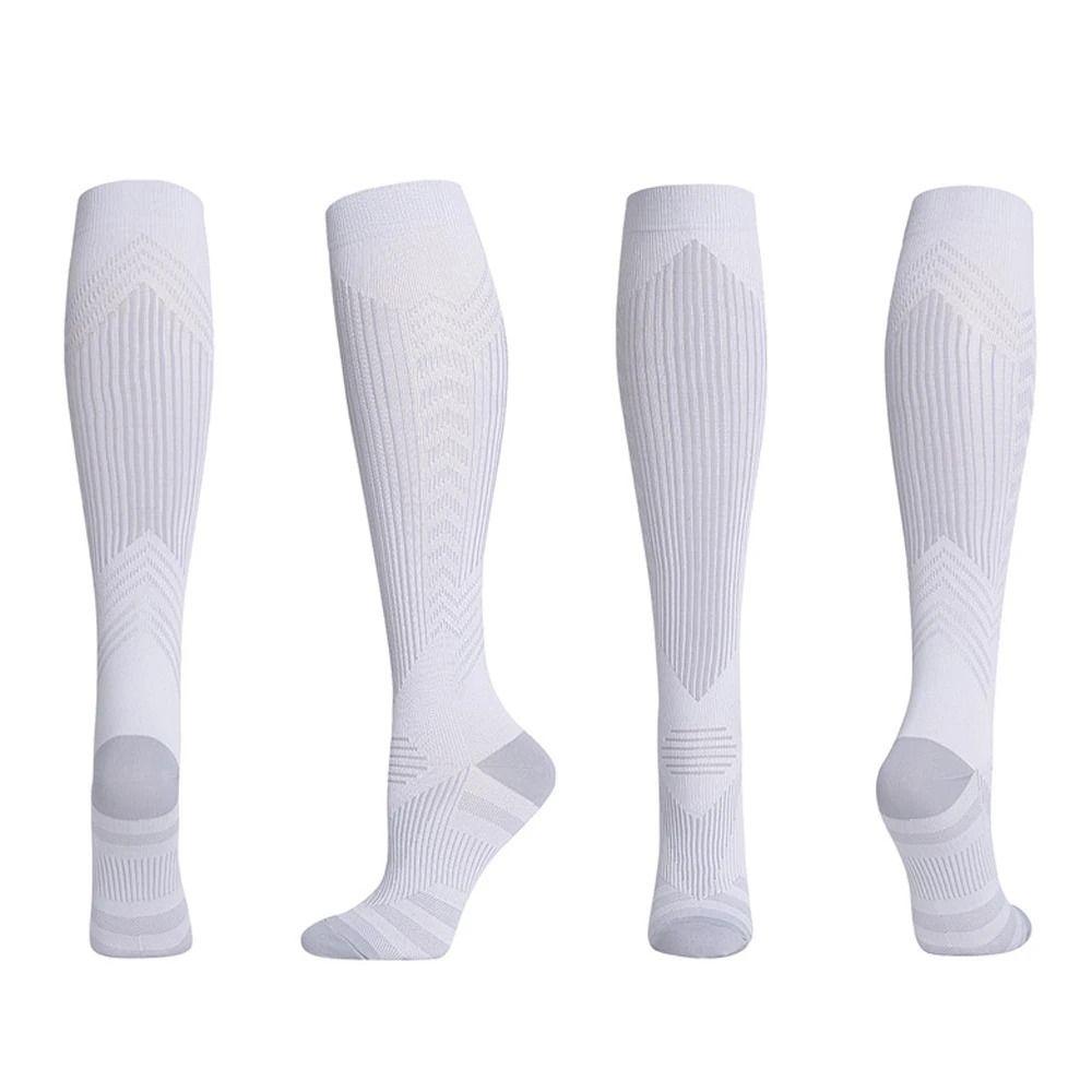 1Pair Breathable Sports Compression Socks Knee High Cycling Socks Fitness Long Leg Socks Cycling
