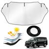 AUTO SPEC Front Sunshade for Mitsubishi Delica 2019 and Integrated Front and Triangular UV Sun Thermal Easy Installation and Foldable Sunshade with