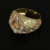 Классические золотые кольца для мужчин, золотые цвета, инкрустированные белым цирконом, корона, кольцо в стиле панк, вечерние модные украшения для бойфренда