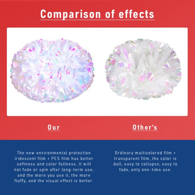 Помпоны для чирлидинга, спортивный командный дух, 2 шт. с ручкой-палочкой