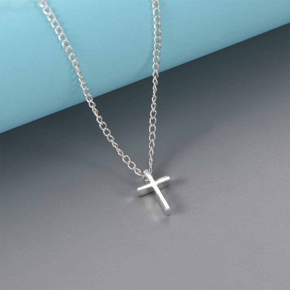Accessories Fashion Lady Simple Gift Party Necklace Cross Pendant Clavicle Chain Jewelry