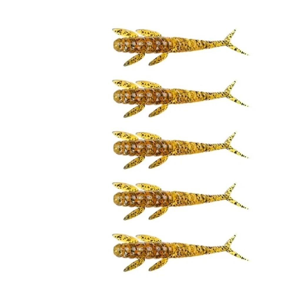 20pcs 7.3cm/1.3g Fishing Lure Laser Glitter Temptation Swimming Alien Worm Soft TPE Material Artificial Lures Sport Fishing