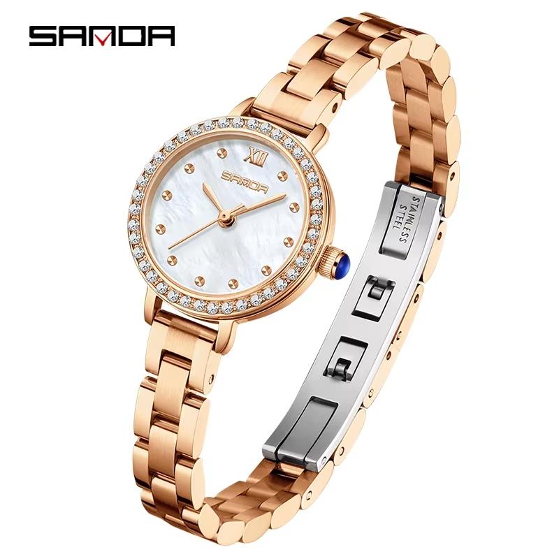 SANDA SD1153 Original Luxury New Style Ladies' Watches Elegant Design Alloy Compact Waterproof Quartz Watch