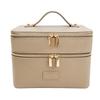 Large Capacity Double-layer Luxury Cosmetic Bag, Portable PU Leather Travel Vanity Case with Top Handle, Multi Partition Makeup Organizer