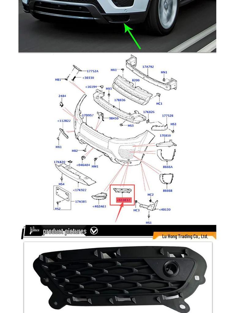 Fog Light Frame for Range Rover Evoque 2012-2018 (LR074208, LR074224)