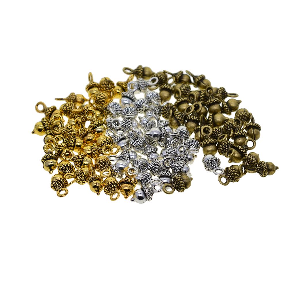 90 шт. 3D шишковидная железа, фрукты, желудь, гайка, очаровательные бусины-разделители, DIY изготовление ювелирных изделий