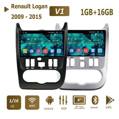 Автомобильное мультимедийное авторадио с Android 2 Din для Renault Logan 1 Sandero Dacia Duster 2009-2015, мультимедийная GPS-навигация 1 + 16 ГБ