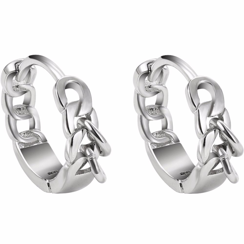 Jewelry Hollow Women Round Chain Ear Studs Female Earrings Korean Style Earrings Men Hoop Earrings