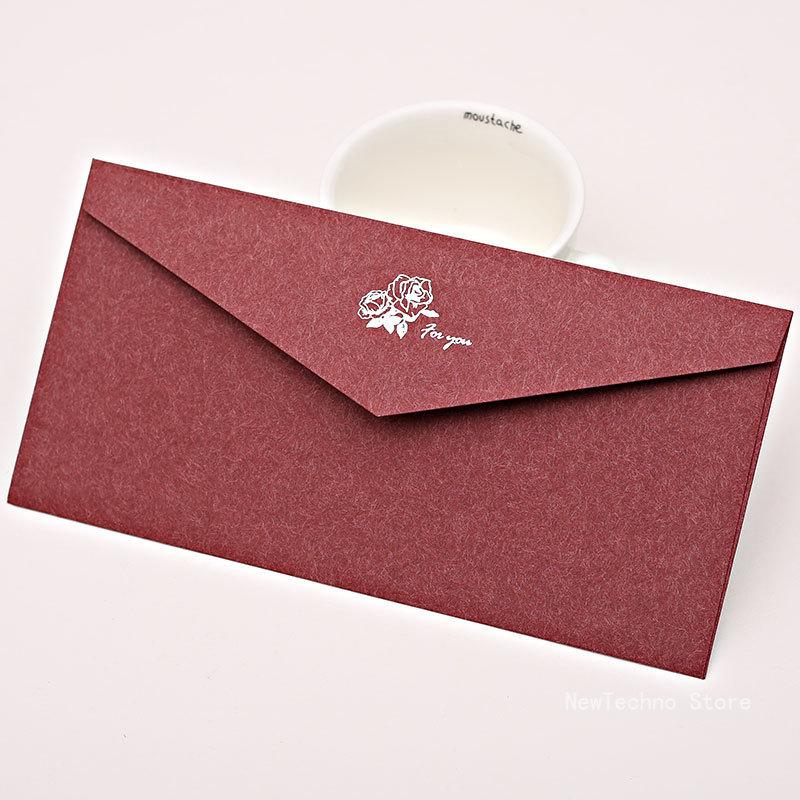 Винтажные золотые конверты для приглашений, крафт-бумага, подарочная карта, оконный конверт, набор свадебных писем, почтовая отправление, канцелярские принадлежности