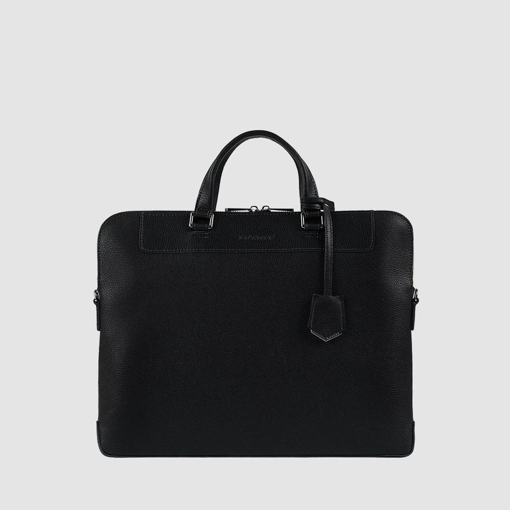 Lotuff Leather Briefcase Lo-0126-Bk