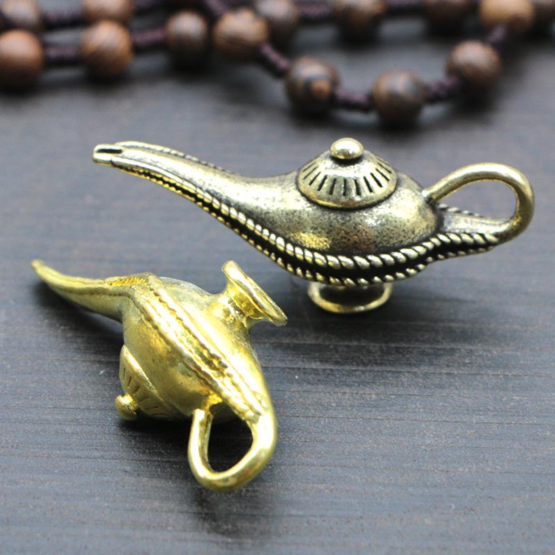 Брелок-подвеска в виде лампы Аладдина из латуни ручной работы