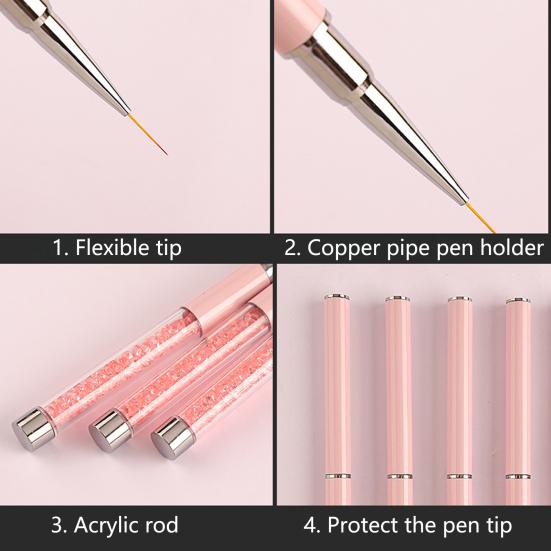 Прочный лайнер для дизайна ногтей, гладкий рисунок, простой в эксплуатации, своими руками