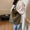 Vintage Large Capacity Crossbody Bag Women Canvas Shoulder Bag Commuter Tote Bag