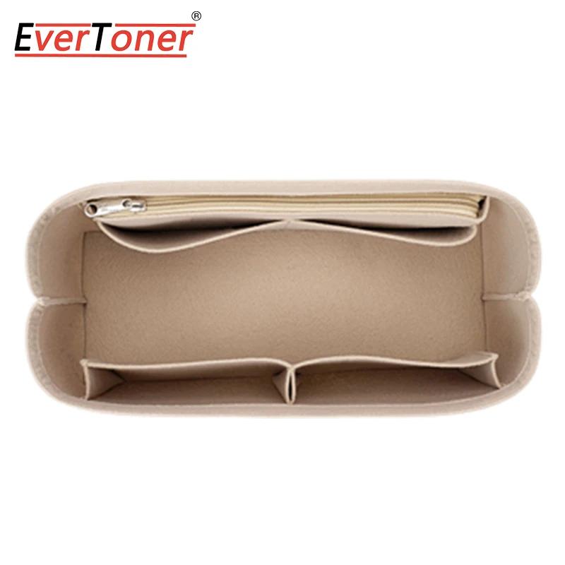 EverToner For LV Carryall PM Felt Cloth Insert Bag with Zipper Fit Handbag Cosmetic Bag Travel Bag Liner
