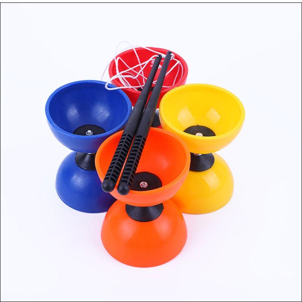 Leather Chinese Diabolo Bowl Shape Diabolo Toy Sensory Training Equipment Chinese Yo-yo Outdoor