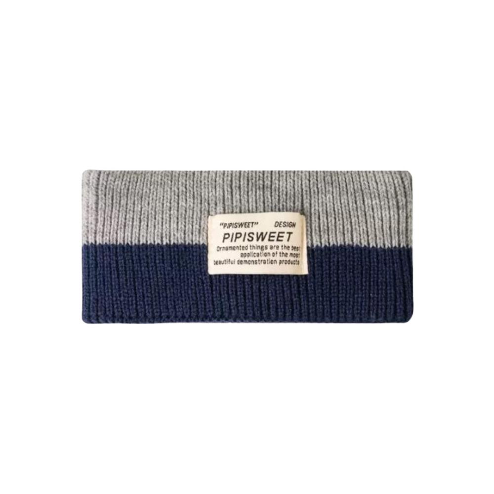 Stretchy Workout Headband Soft Contrast Color Headwrap Fashion Knitted Headband Boys