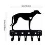 1pc Greyhound Key Holder & Dog Leash Hanger for Wall Mounted Hooks Organizer - Decorative Iron Craft for Home