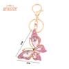 Красочный брелок с бабочками, роскошный женский автомобильный брелок со стразами
