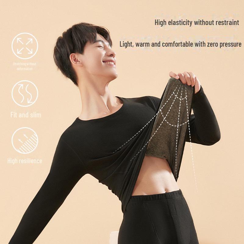 Женский термобелье из кашемира и шелка - круглый вырез, шлифованный бархат, коллекция осень/зима.