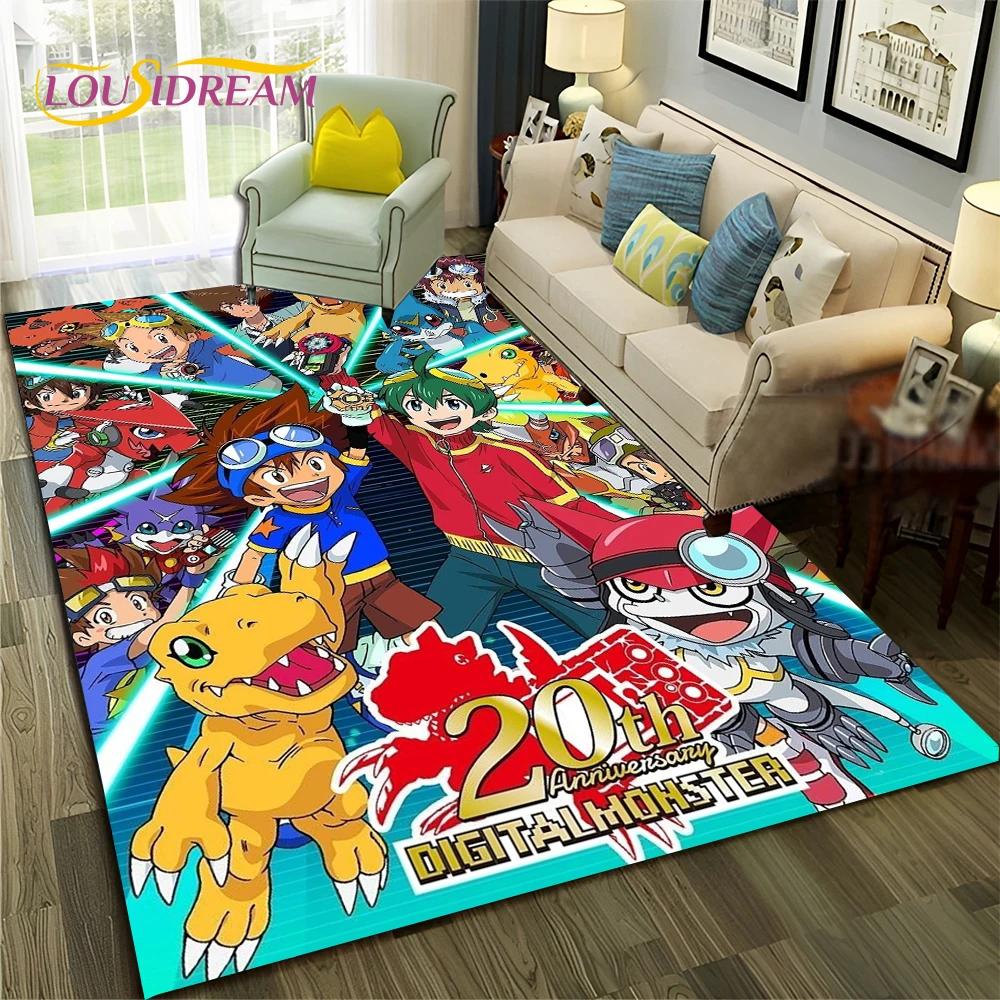 3D ковер с рисунком Digimon Adventure Monster для дома, гостиной, спальни, дивана, коврика, декор, детский коврик, нескользящий напольный коврик